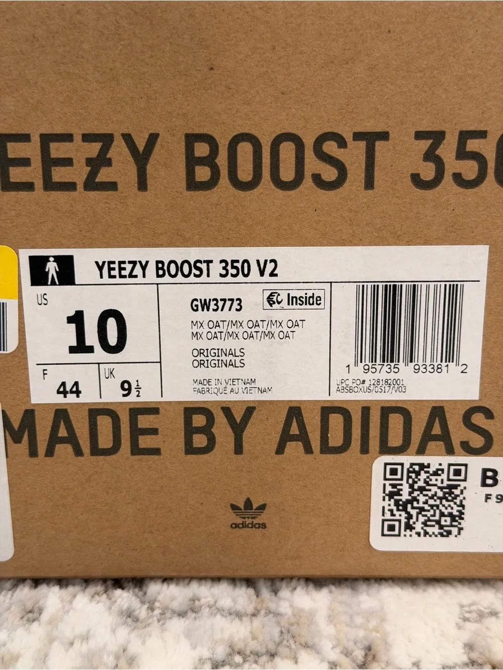 NEW adidas Yeezy Boost 350 V2 MX Oat GW3773 Multicolor Low Top Sneakers US 10